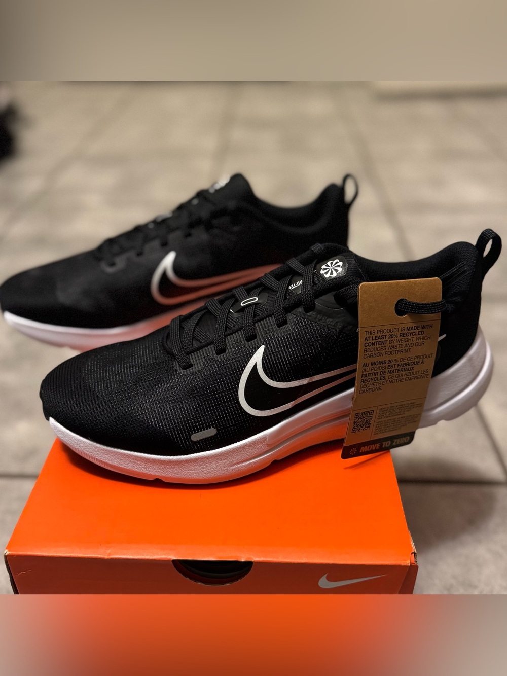 Nike Downshifter 12 Women's Size 8.5 Black White Mesh Running Sneakers Brand New
